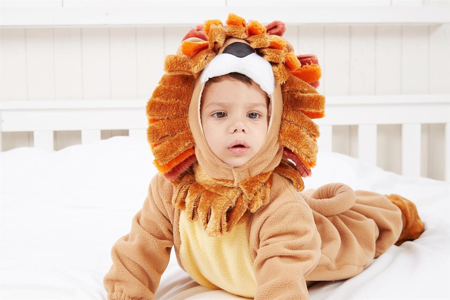 Halloween Lion Costume Toddler with Toy Zebra, Kids Lion Costume for Baby Halloween Dress up Party