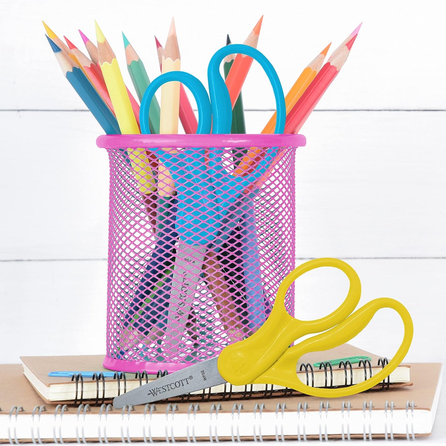 Hard Handle Kids Scissors, 5", Pointed, Assorted Colors, 2-Pack