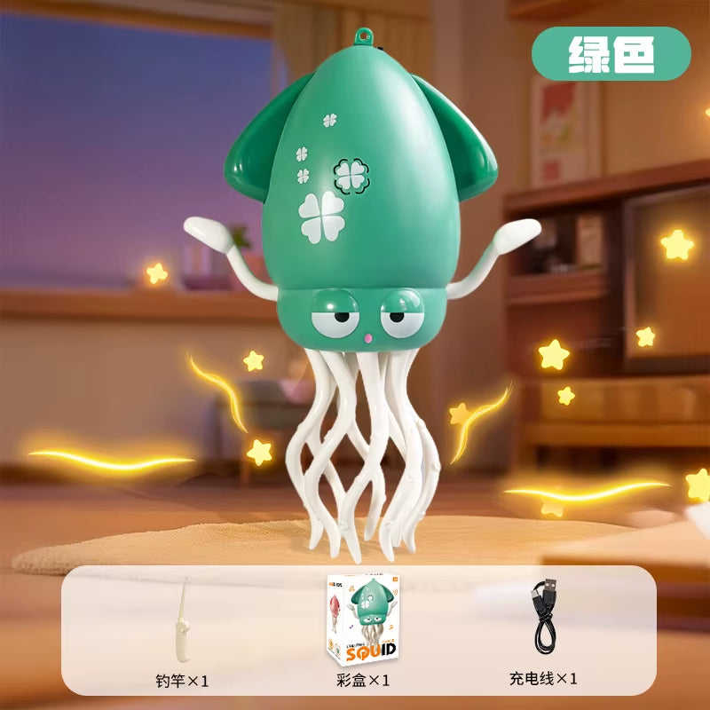 Electric Magic Dancing Music Octopus Toy Smart Dancing Squid Toys Fishing Toy Electronic Pet Toys for Age 3+ Kids Boy Girl Gifts