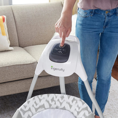 Simplecomfort 2-In-1 Vibrating Lightweight Baby Swing and Rocker Raylan, Gray