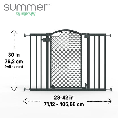 Summer by  Modern Home Walk-Thru Safety Pet and Baby Gate, 28'-42' Wide, 30' Tall