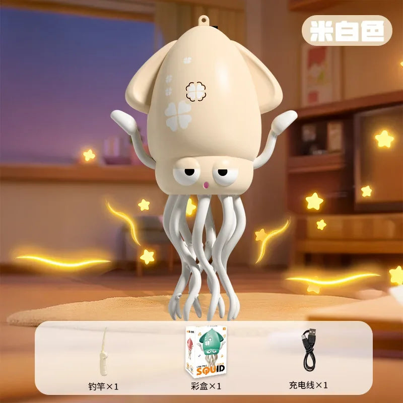 Electric Magic Dancing Music Octopus Toy Smart Dancing Squid Toys Fishing Toy Electronic Pet Toys for Age 3+ Kids Boy Girl Gifts