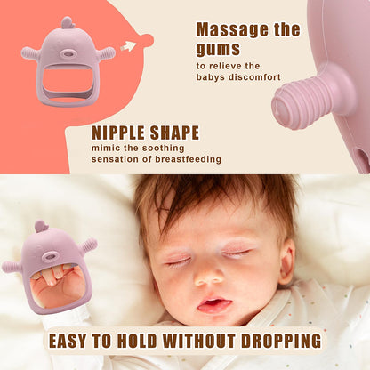 6-In-1 Baby Fruit Feeder Pacifier & Baby Food Feeder Set – Silicone Breastmilk Popsicle Mold with Freezer Tray, Teething Relief Toy, BPA Free Infant Feeder, 3 Sizes (S/M/L) Sacs (Blush)