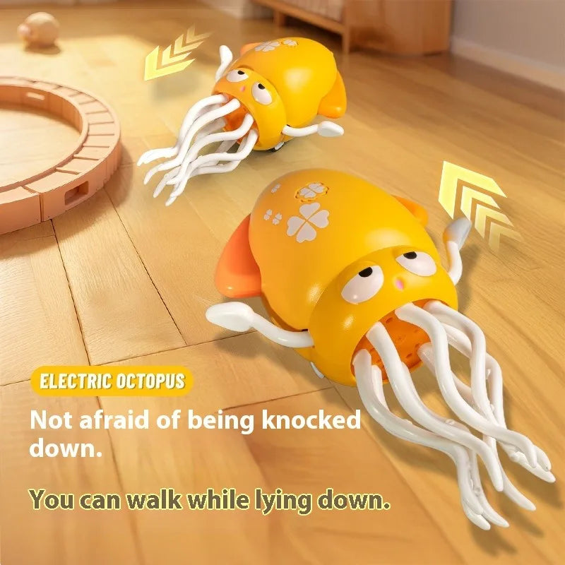 Electric Magic Dancing Music Octopus Toy Smart Dancing Squid Toys Fishing Toy Electronic Pet Toys for Age 3+ Kids Boy Girl Gifts